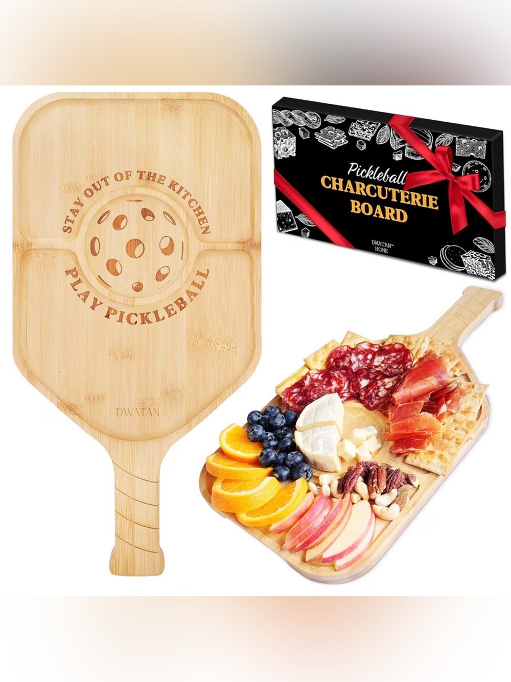 🏓 NEW Pickleball Paddle Snack Tray & Charcuterie Serving Set